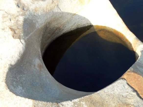 Shelburne Falls round pothole closeup